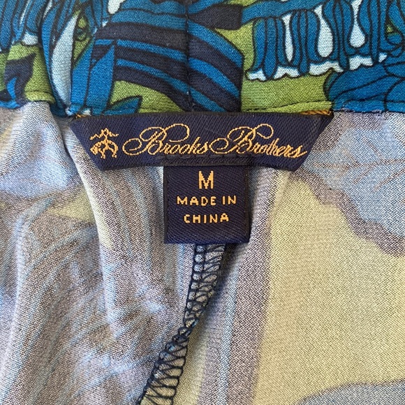 Colourful Brooks Brothers Wide-Leg Drawstring Pants - Size M - Picture 7 of 9